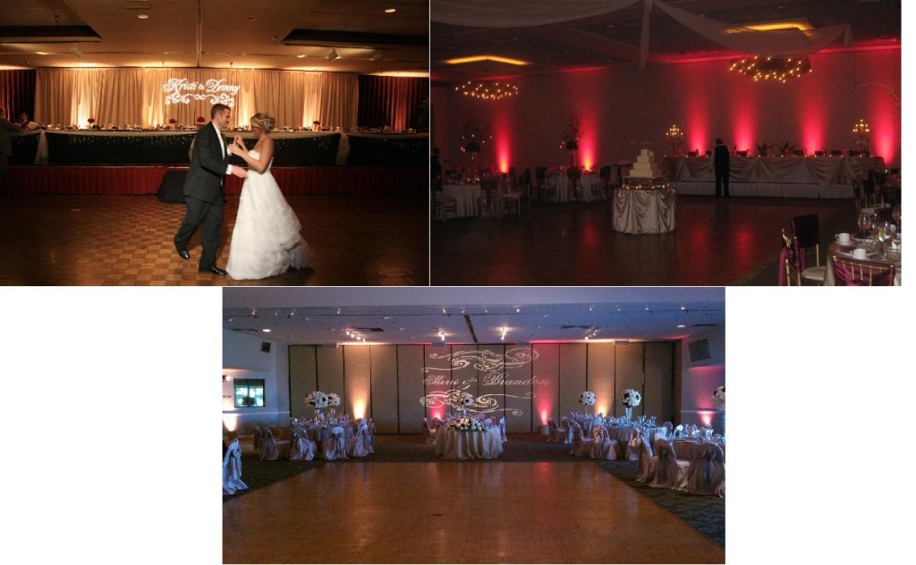 wedding gobo and uplighting