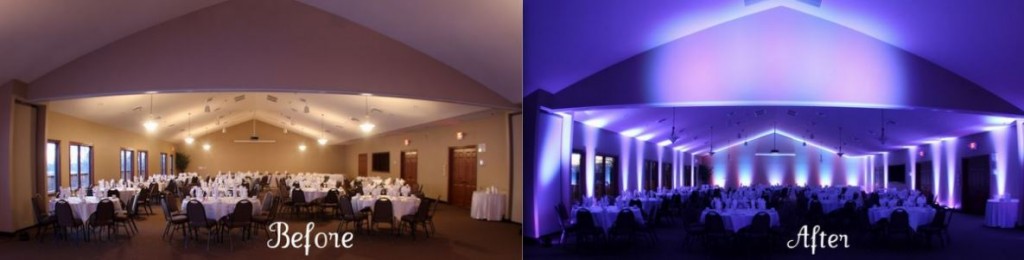 Uplighting Before and After